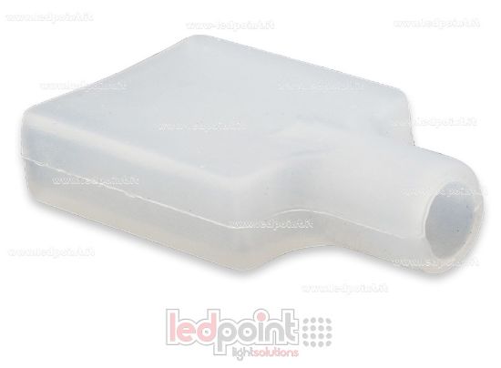 Image de Embout transparent en silicone avec passe-câble pour ruban led avec protection L 230V