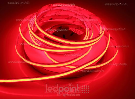 Image de Ruban led COB rouge 5m 528led/m 24V 14,4W/m