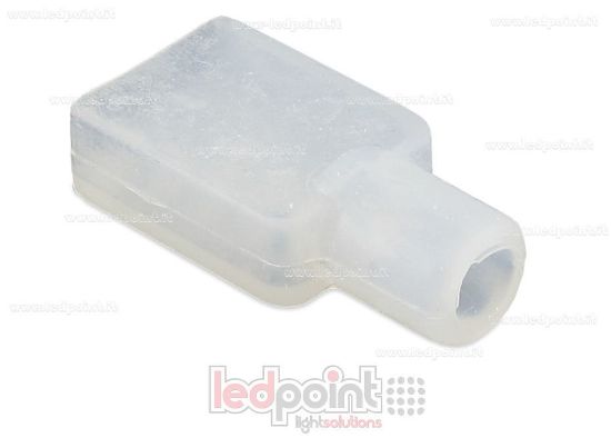 Image de Embout terminal avec passe-câble pour Led Neon Flex 4mm