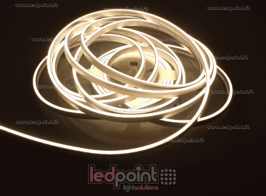 Image de Led Neon Flex 4x8mm blanc chaud 3000K 2835 12V 9,6W 120led/m IP65 5m