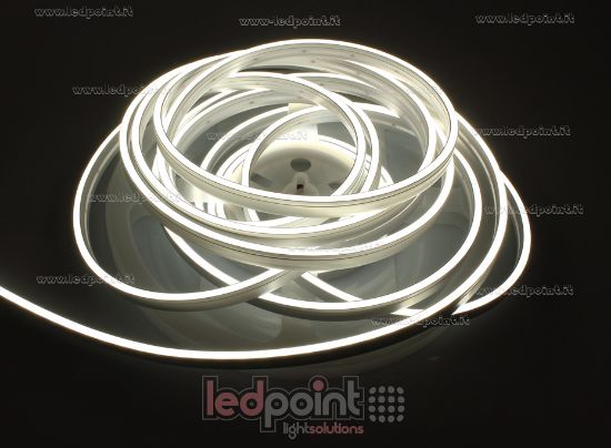 Image de Led Neon Flex 4x8mm blanc 4000K 2835 12V 9,6W 120led/m IP65 5m