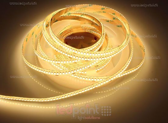 Image de Ruban led 5m blanc chaud 3000K 3528 240led/m 24V IP53 (IP65) silicone 19,2W/m