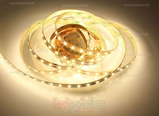 Image de Ruban led Blanc chaud 5m 3000-3100K 70leds/m Honglitronic 2835 24V 14,4W/m Made in Italy