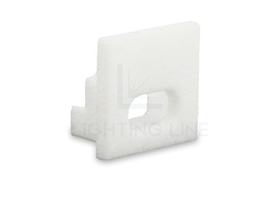 Image de Embout blanc en plastique avec passe-câble pour profilé SL14-16