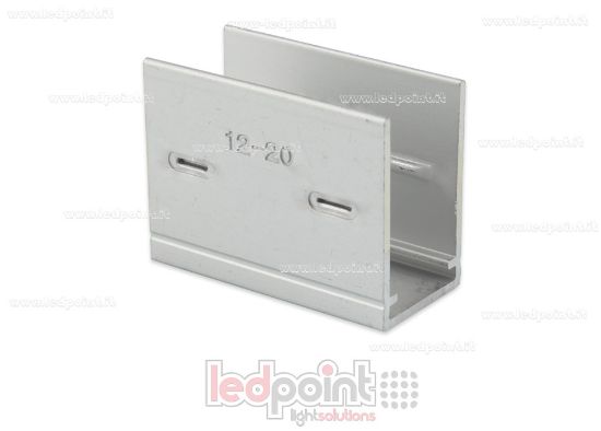 Image de Clip de fixation en aluminium, 3cm, pour Led Neon Flex 11x20mm