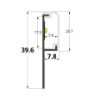 Image de Profilé aluminium peint en blanc pour carrelage mural 8mm, 3 mètres