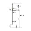 Image de Profilé en aluminium pour plinthe 75x13mm, 2 mètres