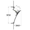 Image de Profilé en aluminium peint en blanc pour placoplâtre 97x35mm, 2 mètres