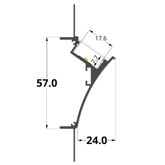 Image de Profilé en aluminium peint en blanc pour placoplâtre 97x35mm, 2 mètres