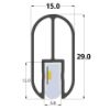 Image de Profilé en aluminium pour armoire 15x29mm, 2 mètres