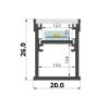 Image de Profilé encastrable praticable pour plancher 20x26mm, 2 mètres