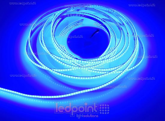 Image de Ruban led COB bleu 5m 320leds/m 24V 6W/m, PCB 5mm
