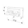 Image de Embout blanc avec trou pour câble d'alimentation pour profil en aluminium SL08-03