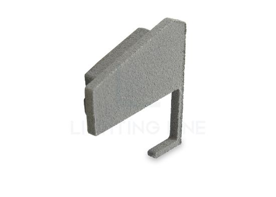 Image de Embout gris droit pour profilé en aluminium pour étagère SH01-03