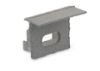 Image de Embout gris avec trou pour câble d'alimentation pour profil en aluminium encastré RE11-16