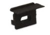 Image de Embout noir gauche avec trou pour câble d'alimentation pour profil en aluminium encastré RE12-16