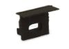 Image de Embout noir avec trou pour câble d'alimentation pour profil en aluminium encastré RE11-16