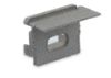 Image de Embout gris gauche avec trou pour câble d'alimentation pour profil en aluminium encastré RE12-16
