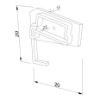 Image de Embout blanc droit pour profilé en aluminium pour étagère SH01-03