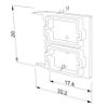 Image de Embout gris pour profil en aluminium SH02-03