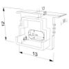 Image de Embout gris avec trou pour câble d'alimentation pour profil en aluminium encastré RE11-16
