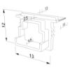 Image de Embout noir droit pour profil en aluminium encastré RE12-16