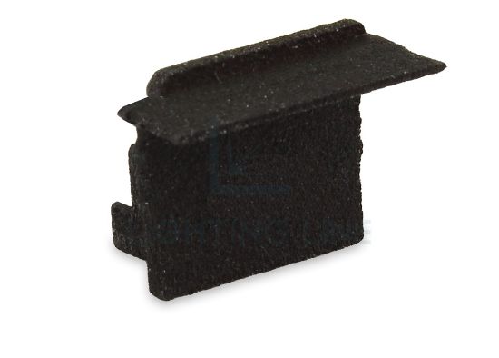 Image de Embout noir droit pour profil en aluminium encastré RE12-16