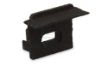 Image de Embout noir droit avec trou pour câble d'alimentation pour profil en aluminium encastré RE12-16