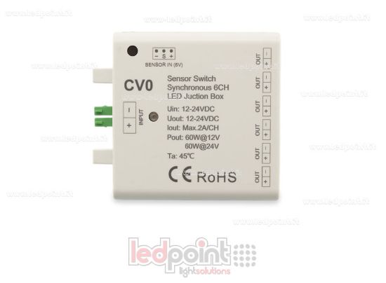 Image de Interface variateur 6ch 60W 12V-24V avec entrée pour capteur