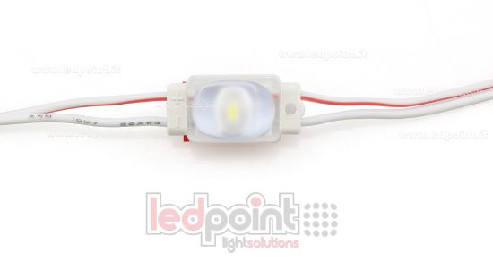 Image de Mini-module led 2835, 0,36W 12V, blanc froid 6000-7000K, IP65 avec lentille 168°*147°