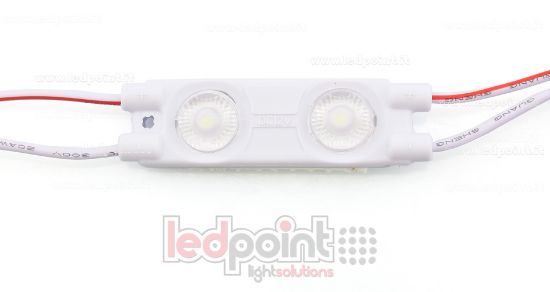 Image de Module 2 led 2835, 0,72W 12V, blanc froid 6000-6500K, IP65 avec lentille 165°