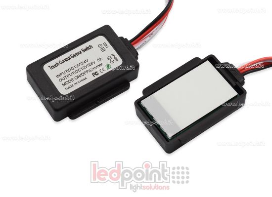 Image de Bouton monochromatique blanc et bleu pour mirroir, 5A 12-24V