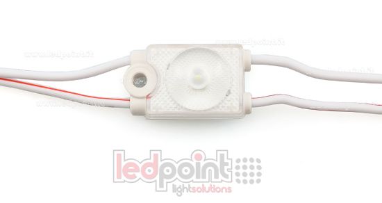 Image de Module led 2835, 0,5W 24V, blanc froid 6000-6500K, IP65 avec lentille 175°