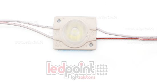 Image de Module led 3030 Philips 2,4W 12V blanc froid 6000-7000K, IP65 avec lentille 18°*45°
