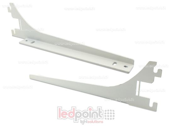Image de Paire de supports d'étagère blancs