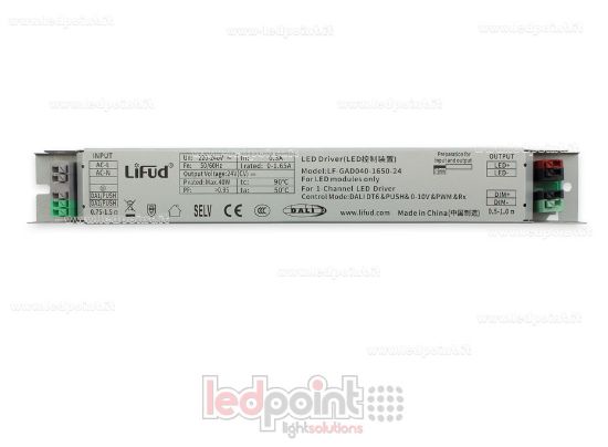 Image de Transformateur 40W 24V 5in1 DALI + Push Dim + PWM + 0-10V + Rx LiFud