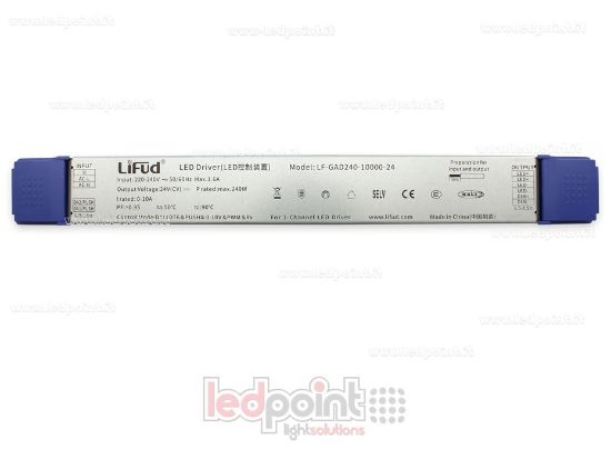 Image de Transformateur 240W 24V 5in1 DALI + Push Dim + PWM + 0-10V + Rx LiFud