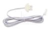 Image de Embout blanc arrondi avec câble et connecteur pour profilé en aluminium encastrable RE01-03