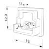 Image de Embout noir en plastique avec passe-câble pour profilé SL14-16