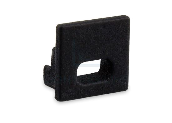 Image de Embout noir en plastique avec passe-câble pour profilé SL14-16