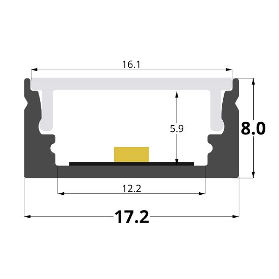 Image de Profilé en aluminium 17x8mm