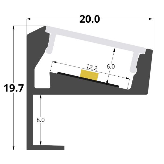 Image de Profilé en aluminium pour étagère