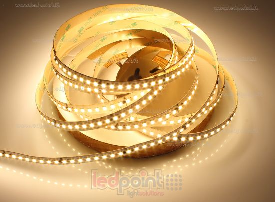 Image de Ruban led blanc chaud 5m 3000K 3step 160leds/m 2835 Honglitronic  24V 24W/m avec stabilisateur de courant