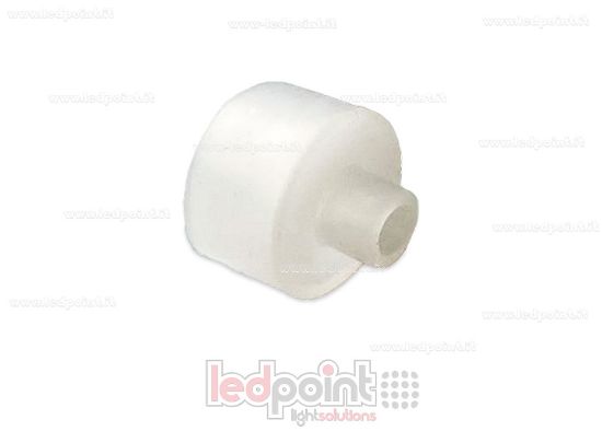 Image de Embout transparent pour Led Neon Flex 15mm rond avec trou pour sortie de câble