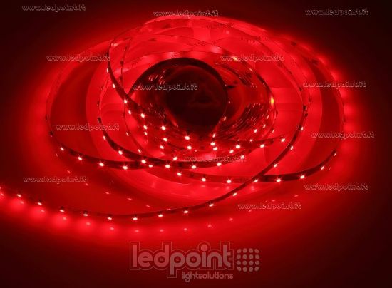 Image de Ruban led rouge 5m 60leds/m 3528 Honglitronic 24V 4,8W/m