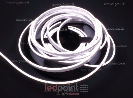 Image de Led Neon Flex 4x8mm blanc 4000K 2835 12V 11W 180led/m IP65 5m