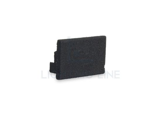 Image de Embout noir en plastique avec passe-câble pour profilé SL15-01 avec diffuseur bas