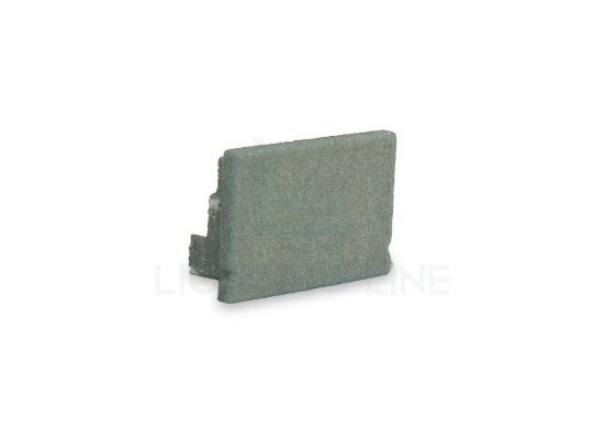 Image de Embout gris en plastique avec passe-câble pour profilé SL15-01 avec diffuseur bas
