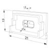 Image de Embout blanc en plastique avec passe-câble pour profilé SL15-01 avec diffuseur bas
