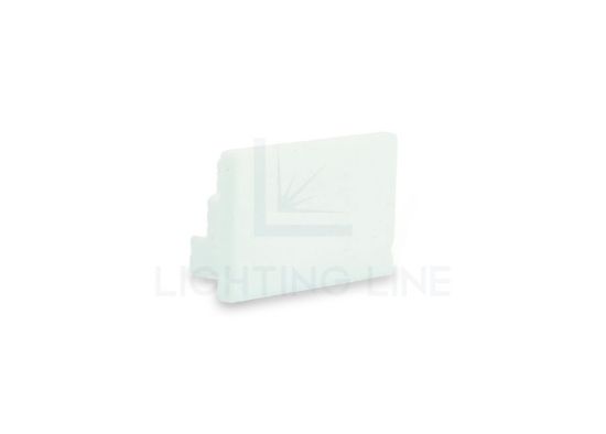 Image de Embout blanc en plastique avec passe-câble pour profilé SL15-01 avec diffuseur bas